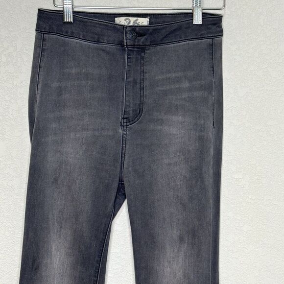 We The Free Jeans 26 Black Just Float On Flare Bell Bottom Distressed Boho - Picture 5 of 12